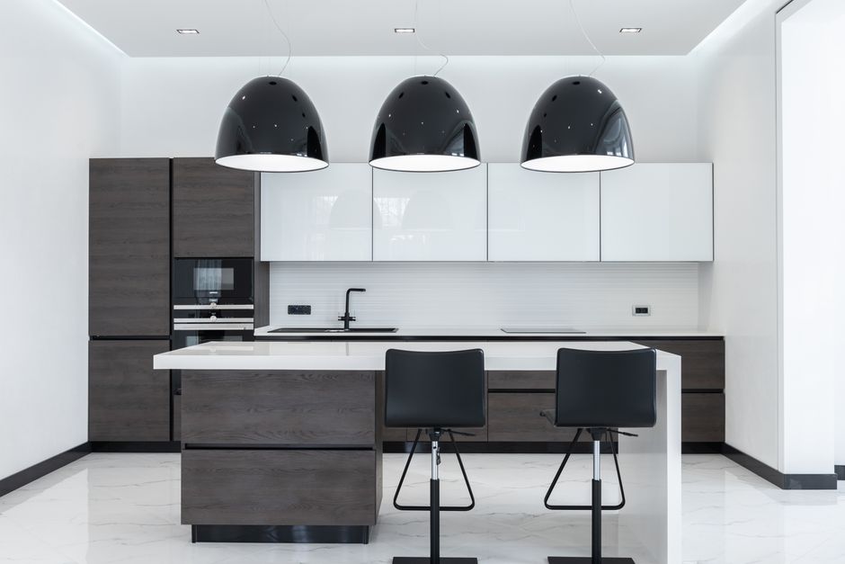 Modern kitchen cabinets displayed in our premium showroom